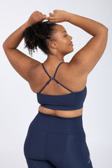 Sweat proof activewear - statement navy sweat proof sport bra - sweat proof sport bra - sweat proof crop