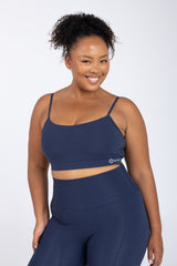 Sweat proof activewear - statement navy sweat proof sport bra - sweat proof sport bra - sweat proof crop