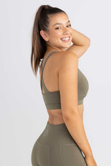 Shop Cross Back Key Hole Activewear Crop - Sports Bra