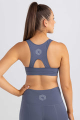 Classic Racer Back Activewear Crop - Steel Violet